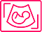 Fetal outline representing the second trimester