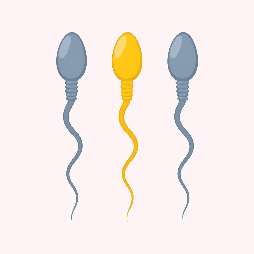 Illustration of sperm cells representing poor motility